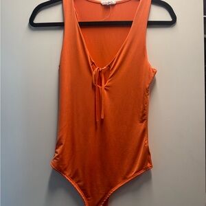 Orange Sleeveless Bodysuit